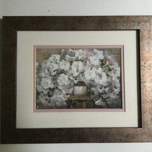 Framed Print Bouquet of Petunias small wall decor